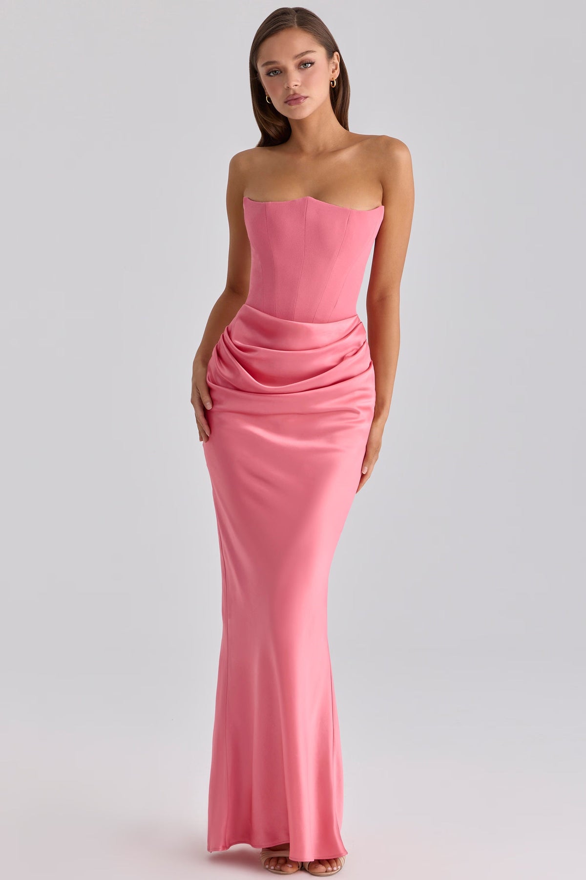 Robe longue corset bustier