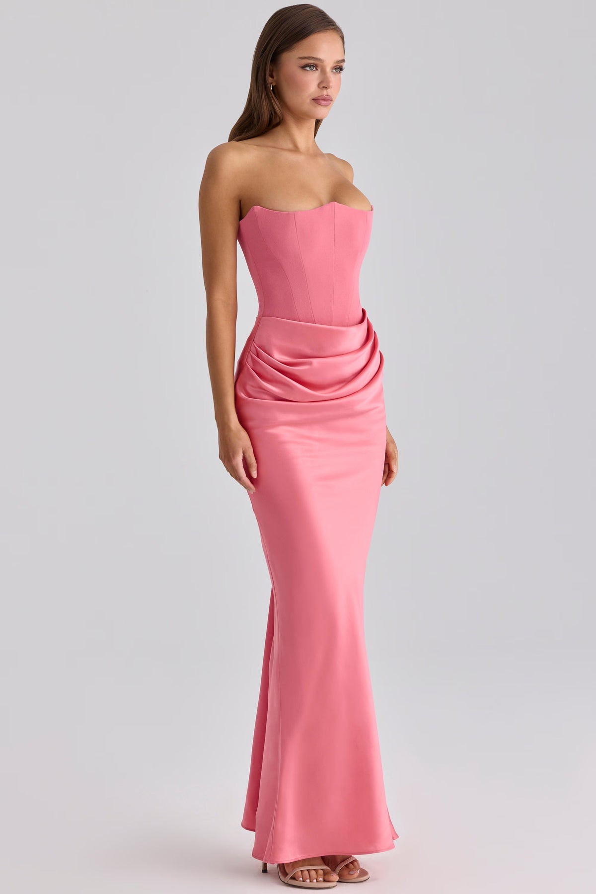 Robe longue corset bustier