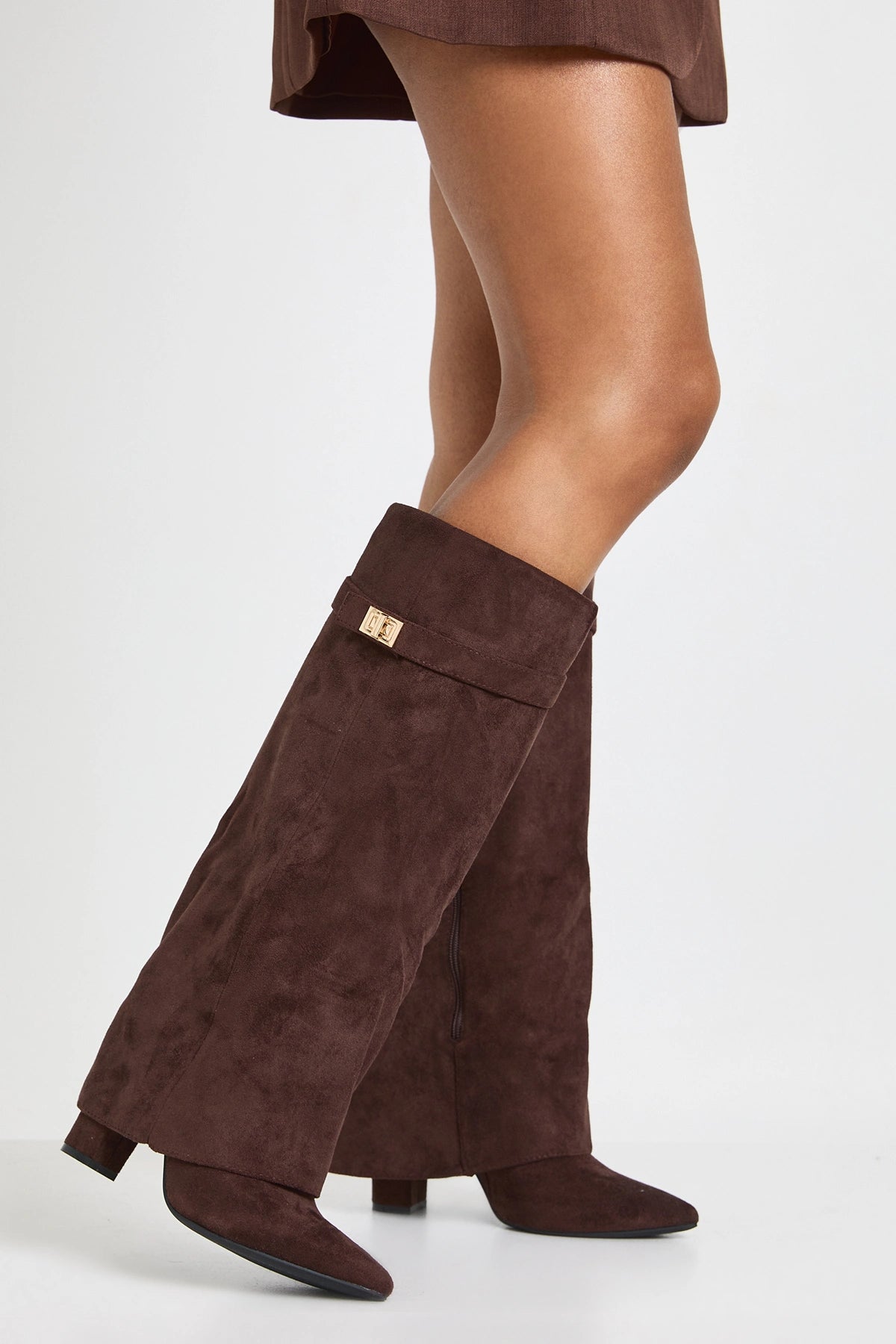 Botte Genou Boucle Fold Over Shark