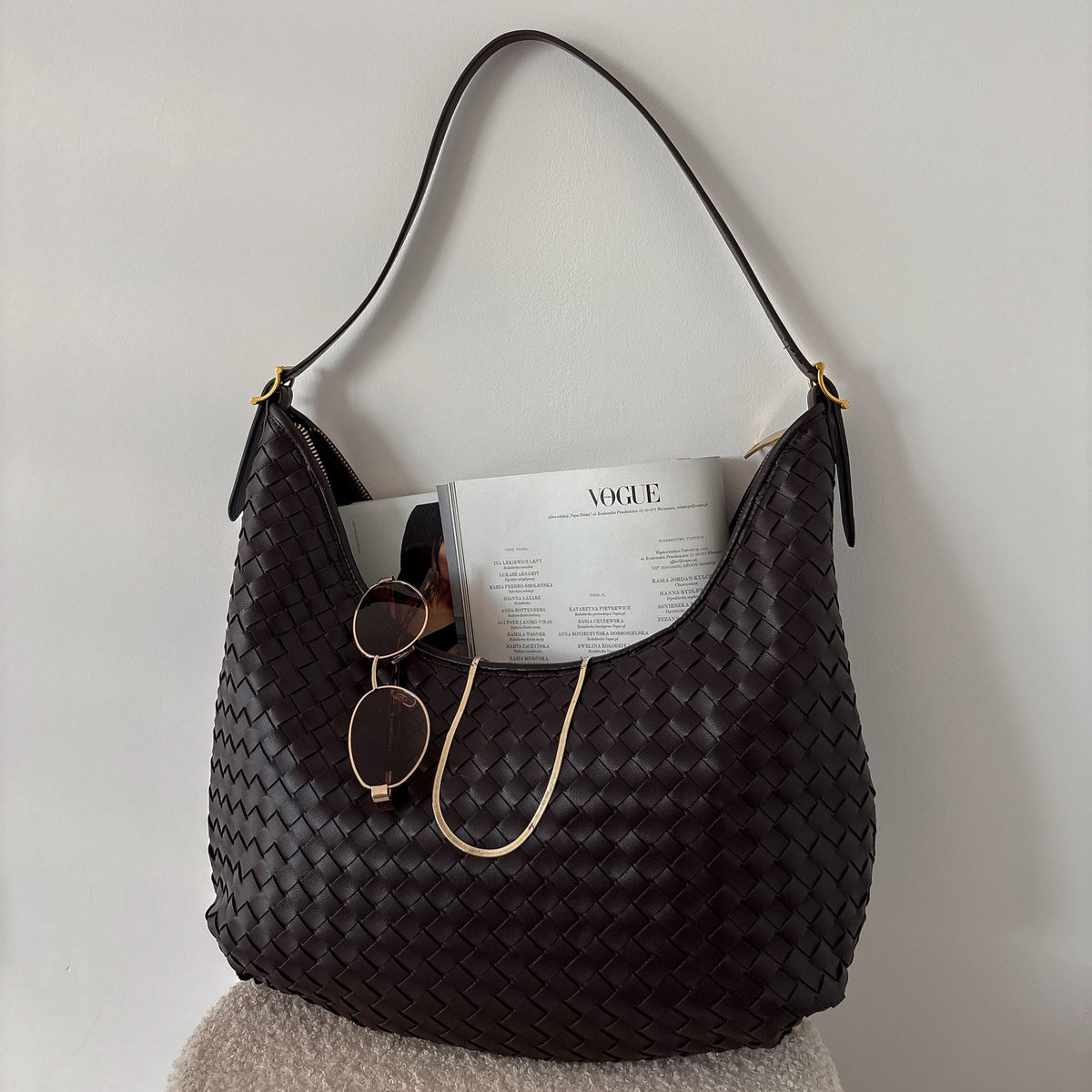 Talvina Borsa Intrecciata - Caffè