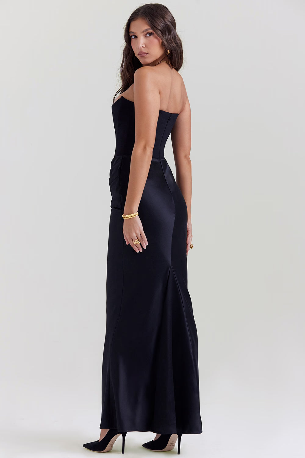 Robe longue corset bustier