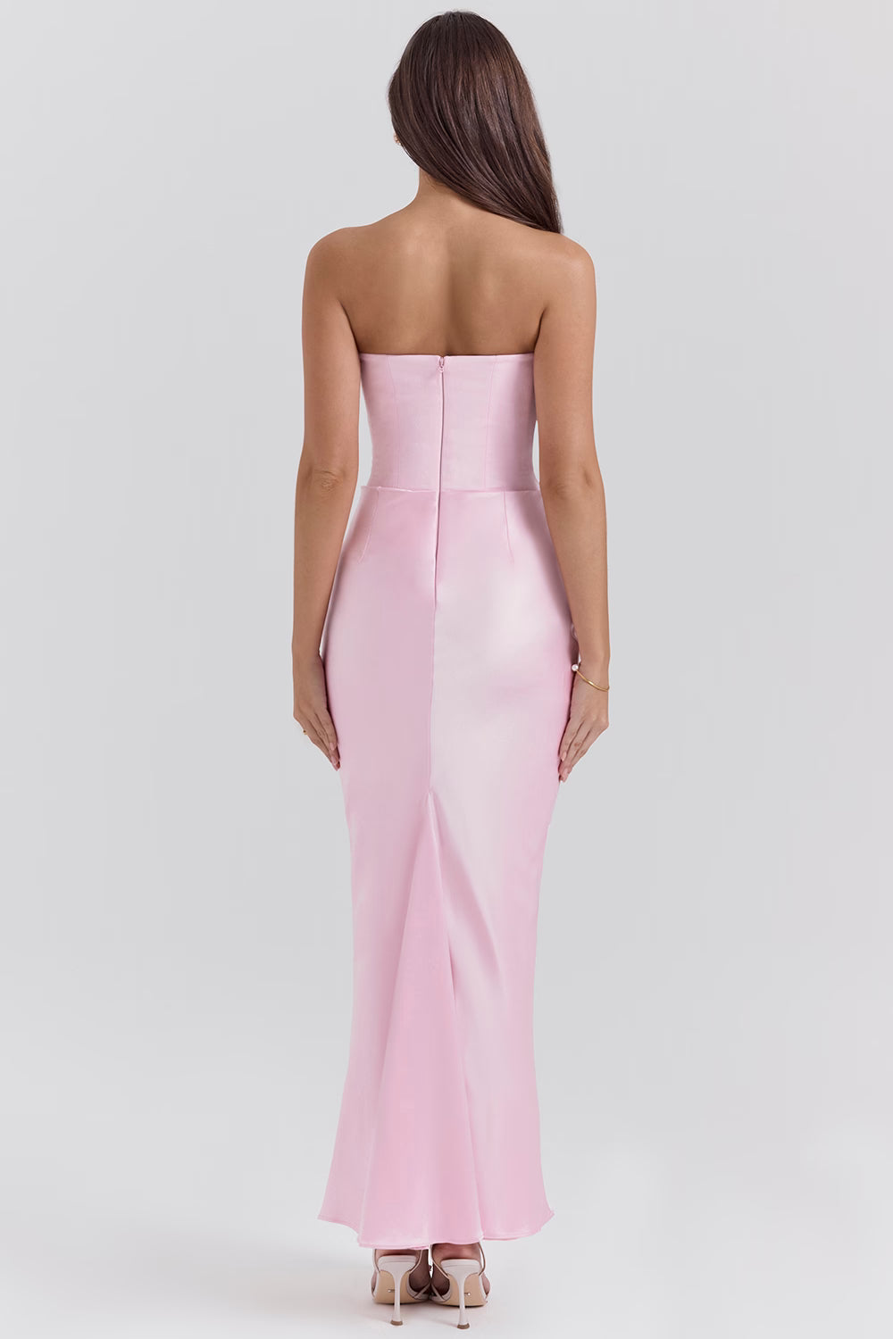 Robe longue corset bustier