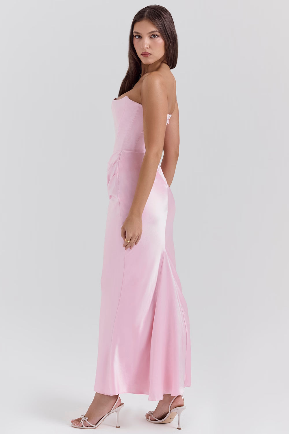 Robe longue corset bustier