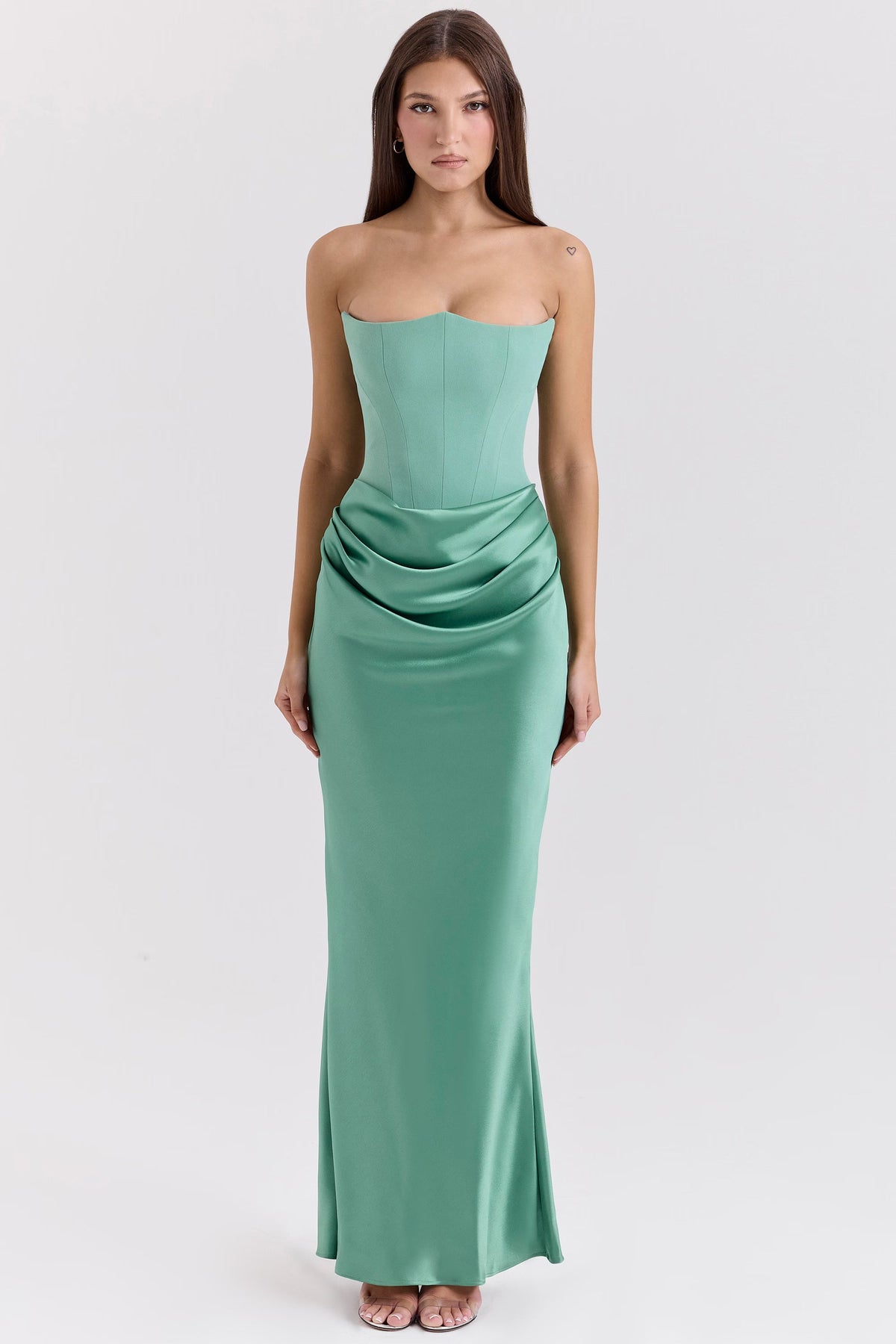 Robe longue corset bustier