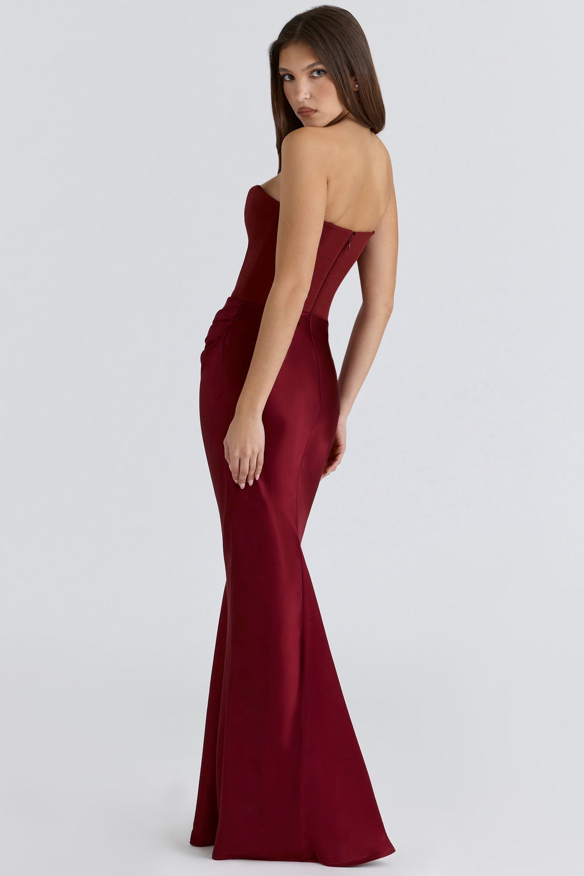 Robe longue corset bustier