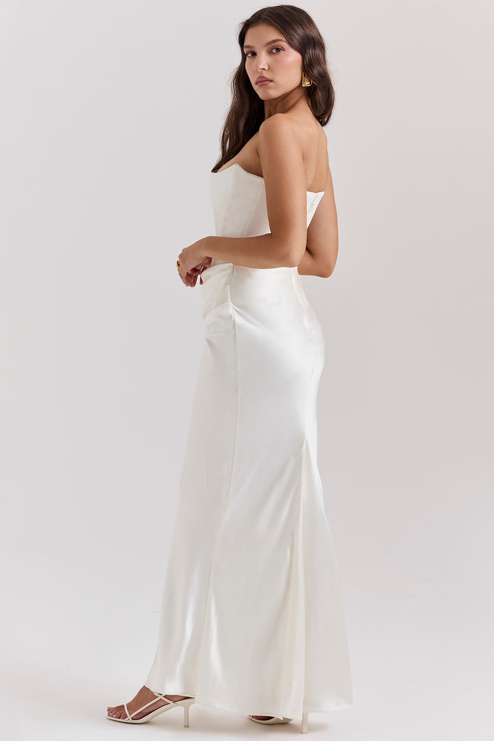 Robe longue corset bustier