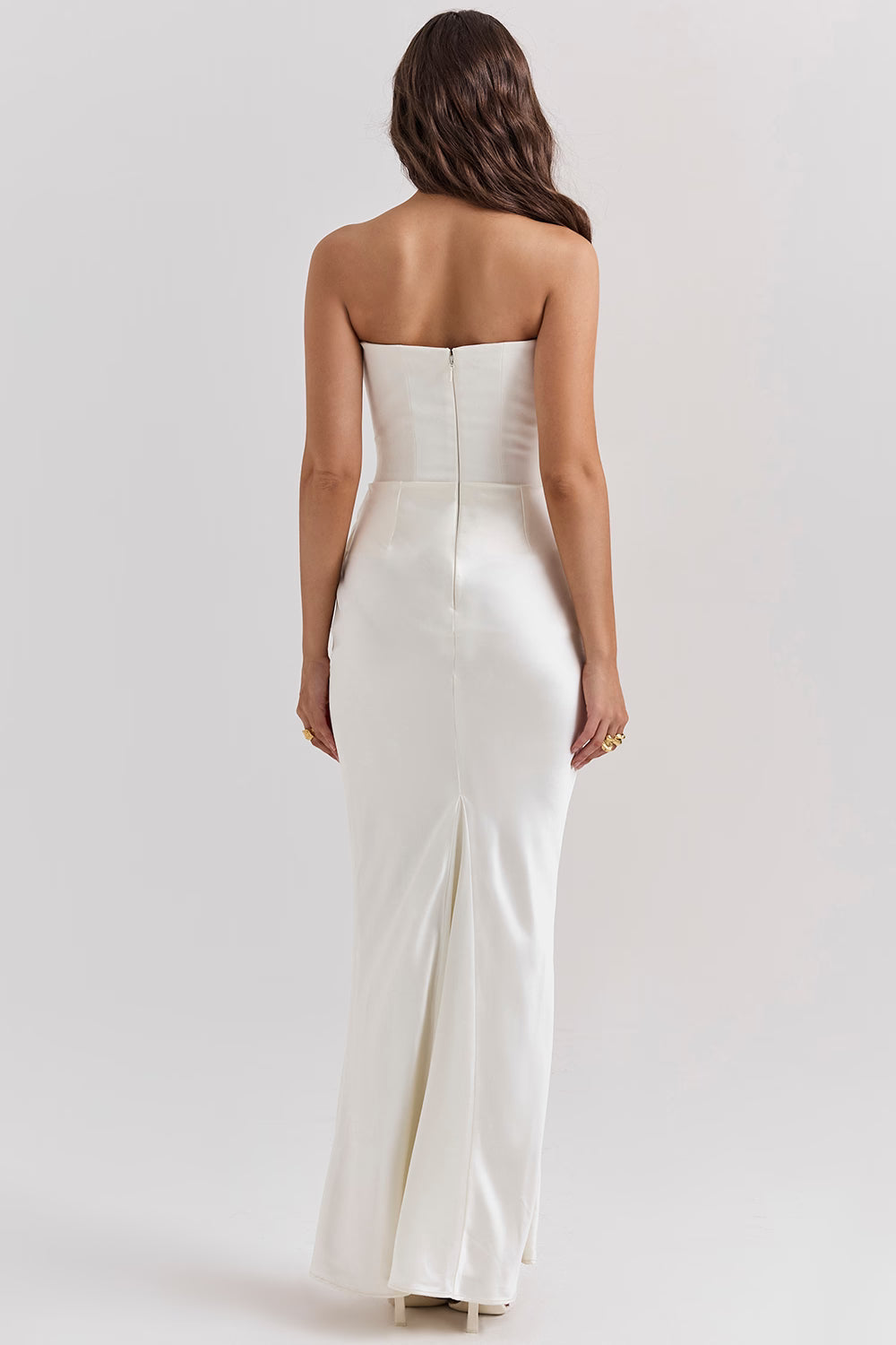 Robe longue corset bustier