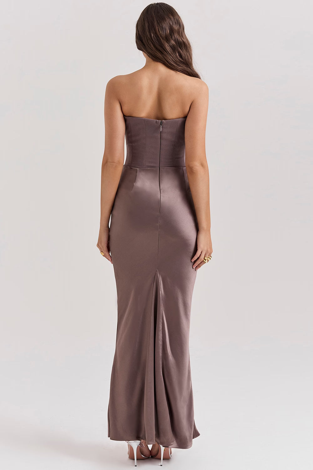 Robe longue corset bustier