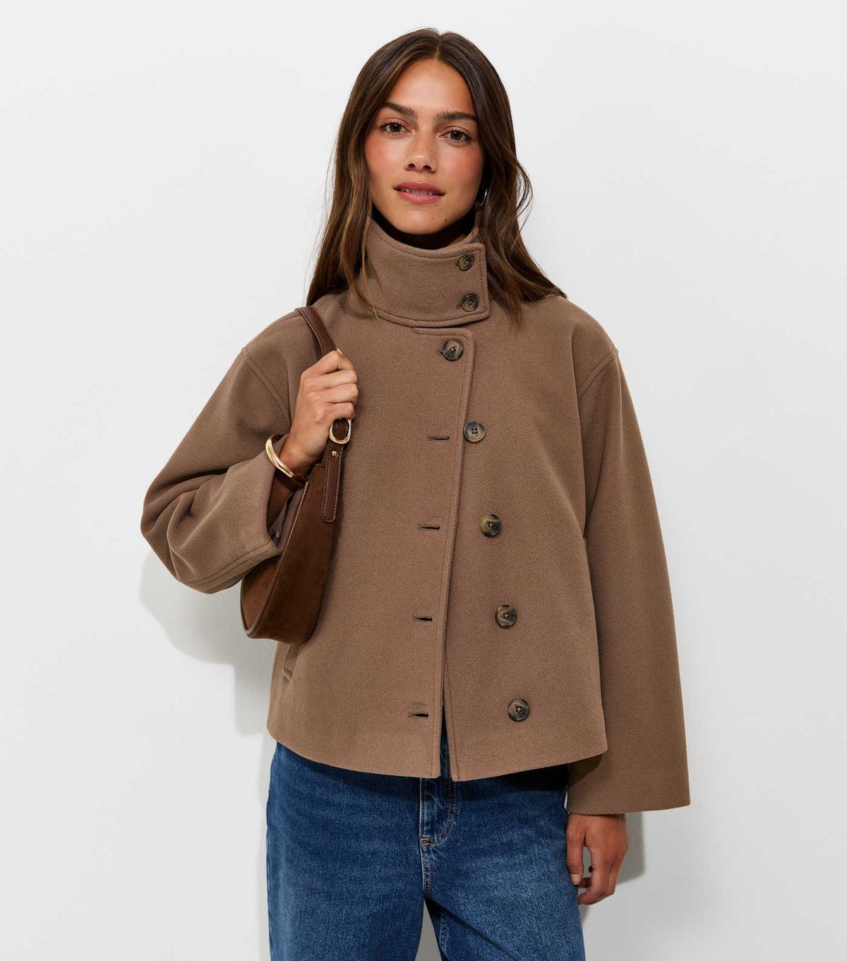 Veste petite à col montant