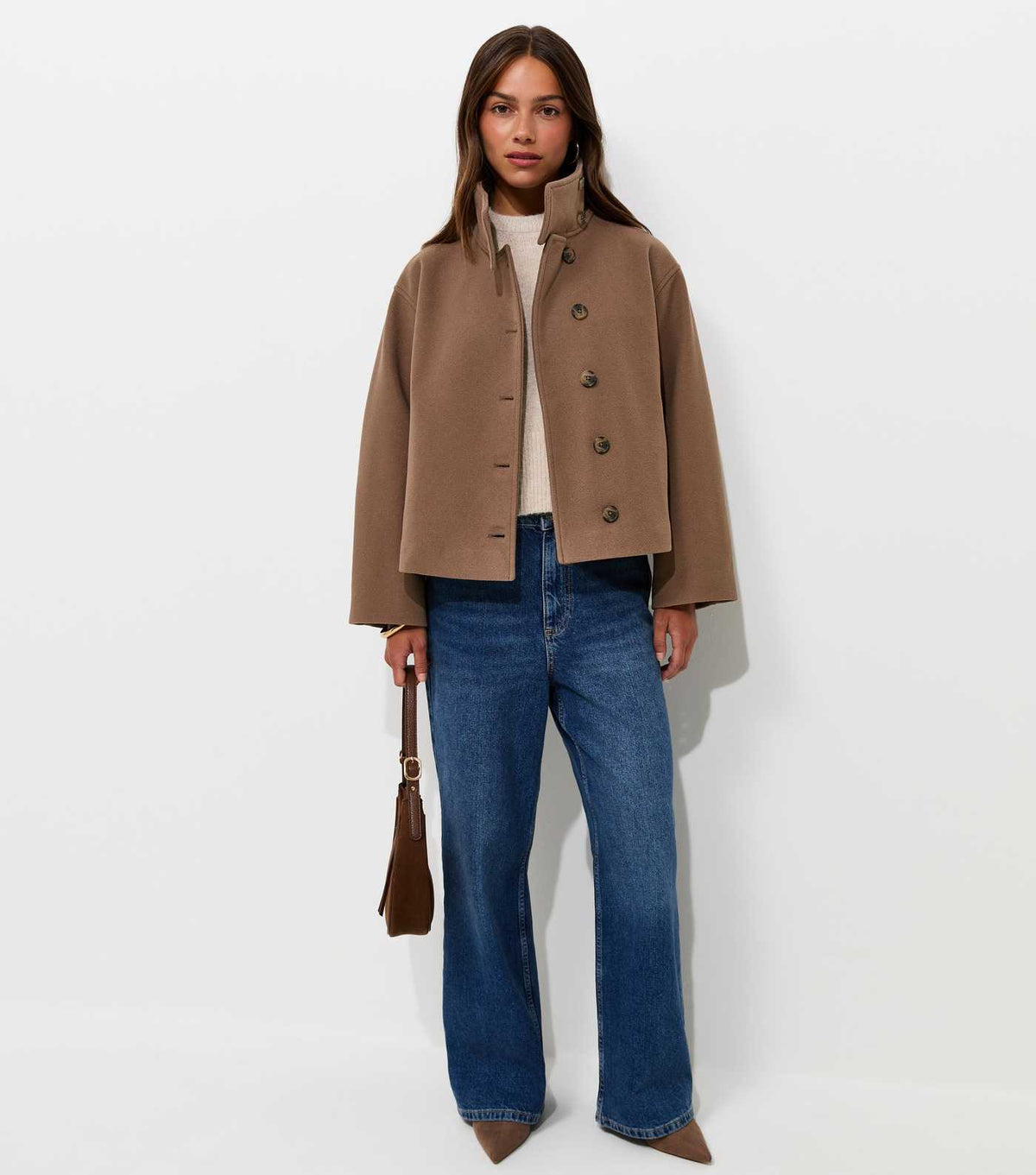 Veste petite à col montant
