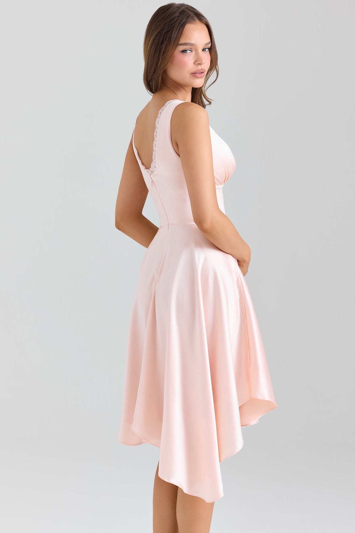 Robe midi asymétrique mouchoir Sabella