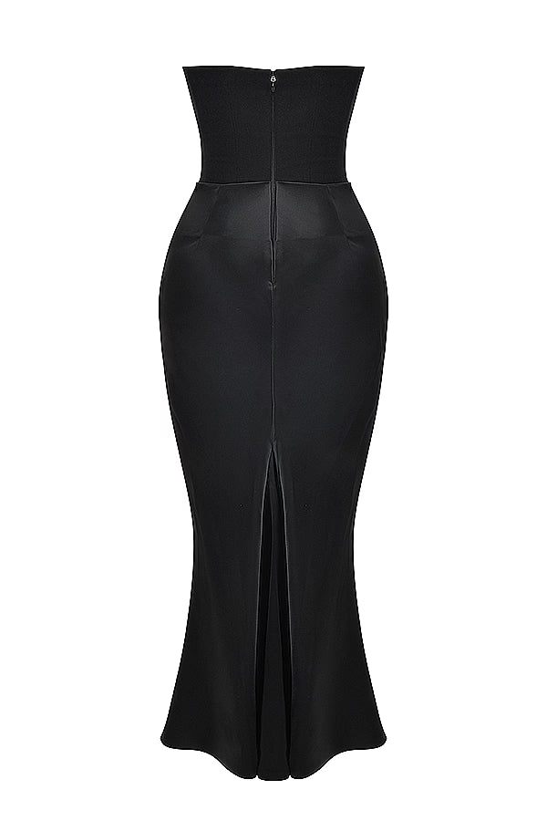 Robe longue corset bustier