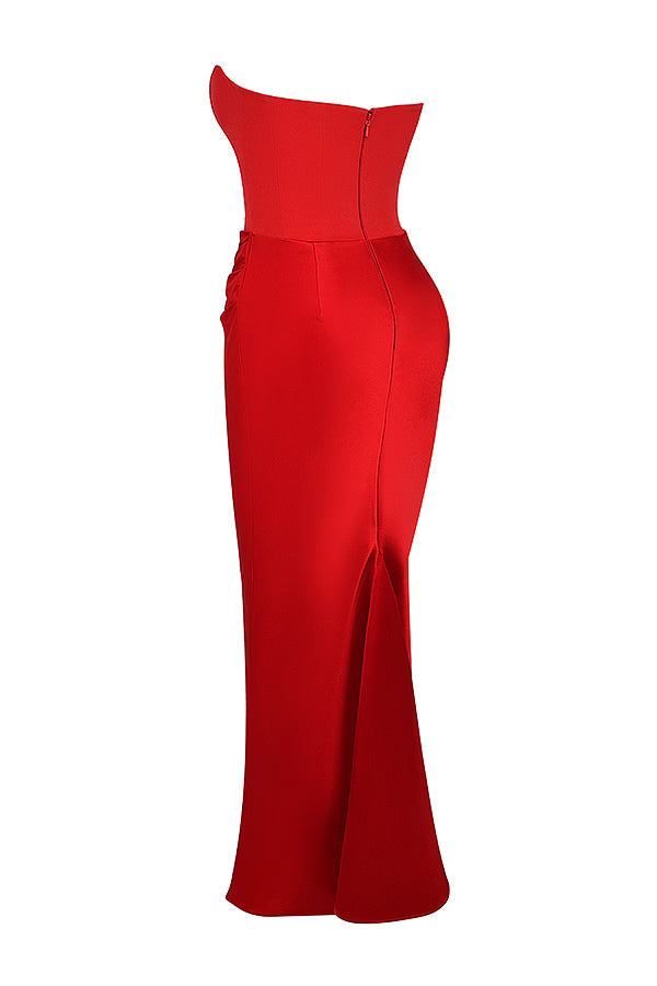 Robe longue corset bustier