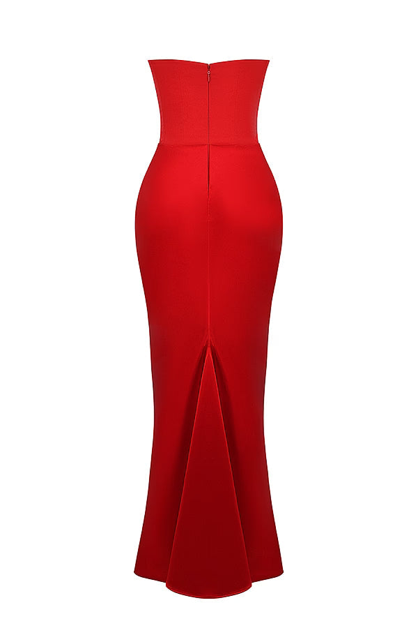 Robe longue corset bustier