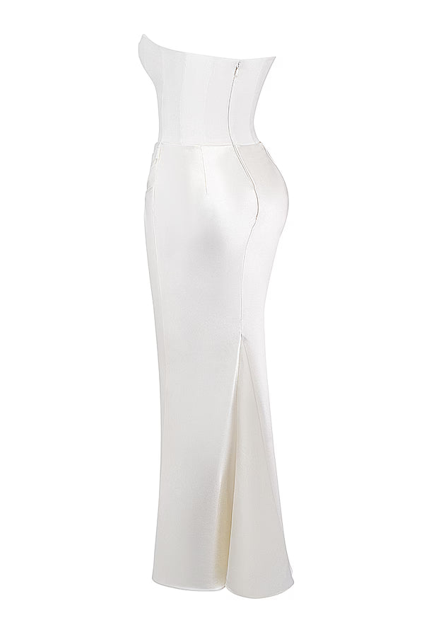 Robe longue corset bustier