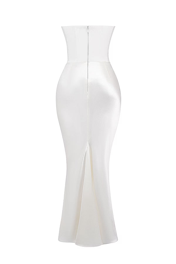 Robe longue corset bustier