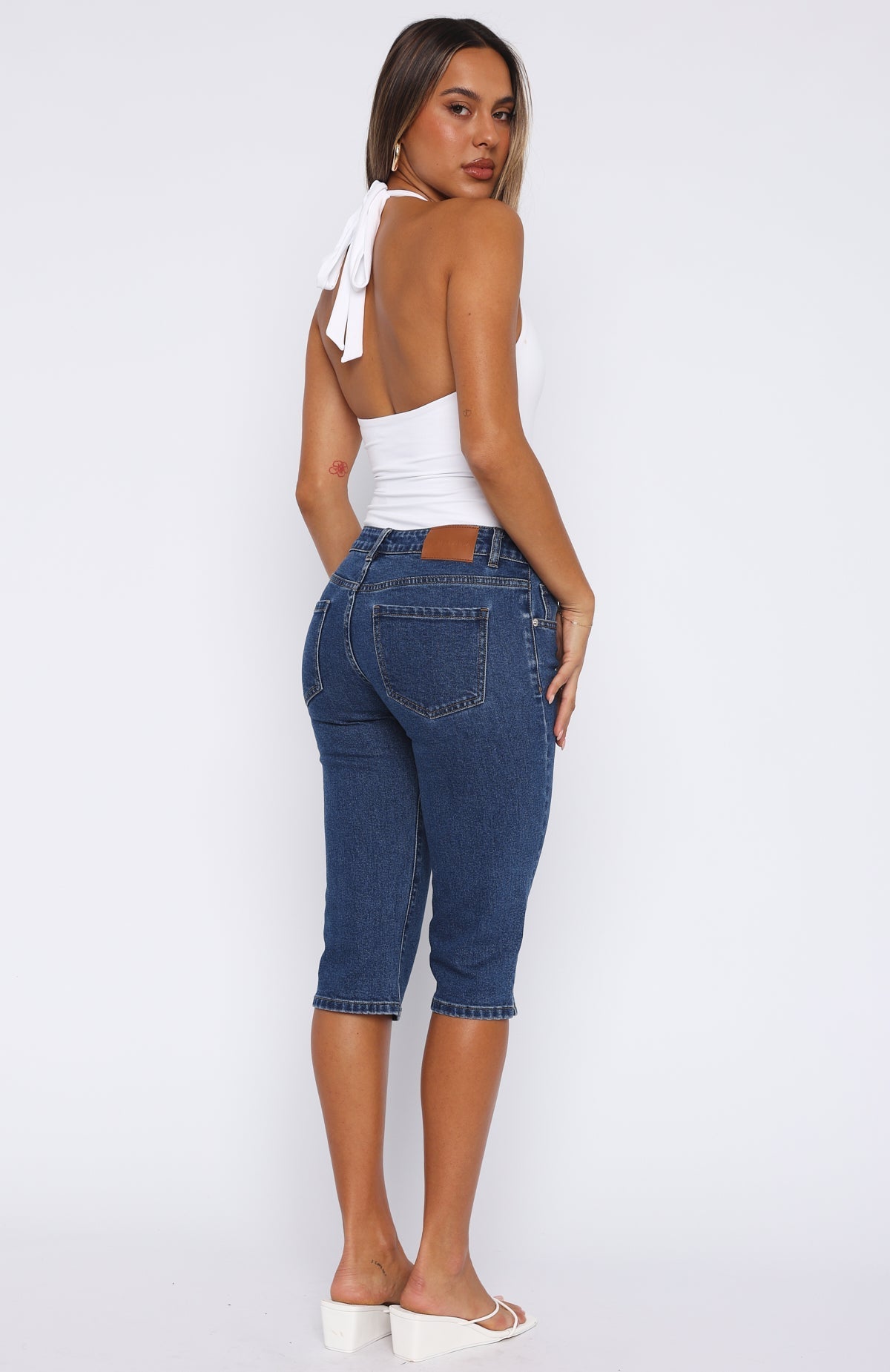 Annie Jean Capri taille basse bleu foncé