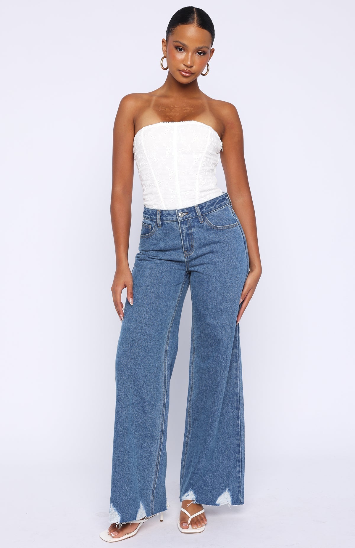 Snowdrop Bustier sans bretelles Blanc