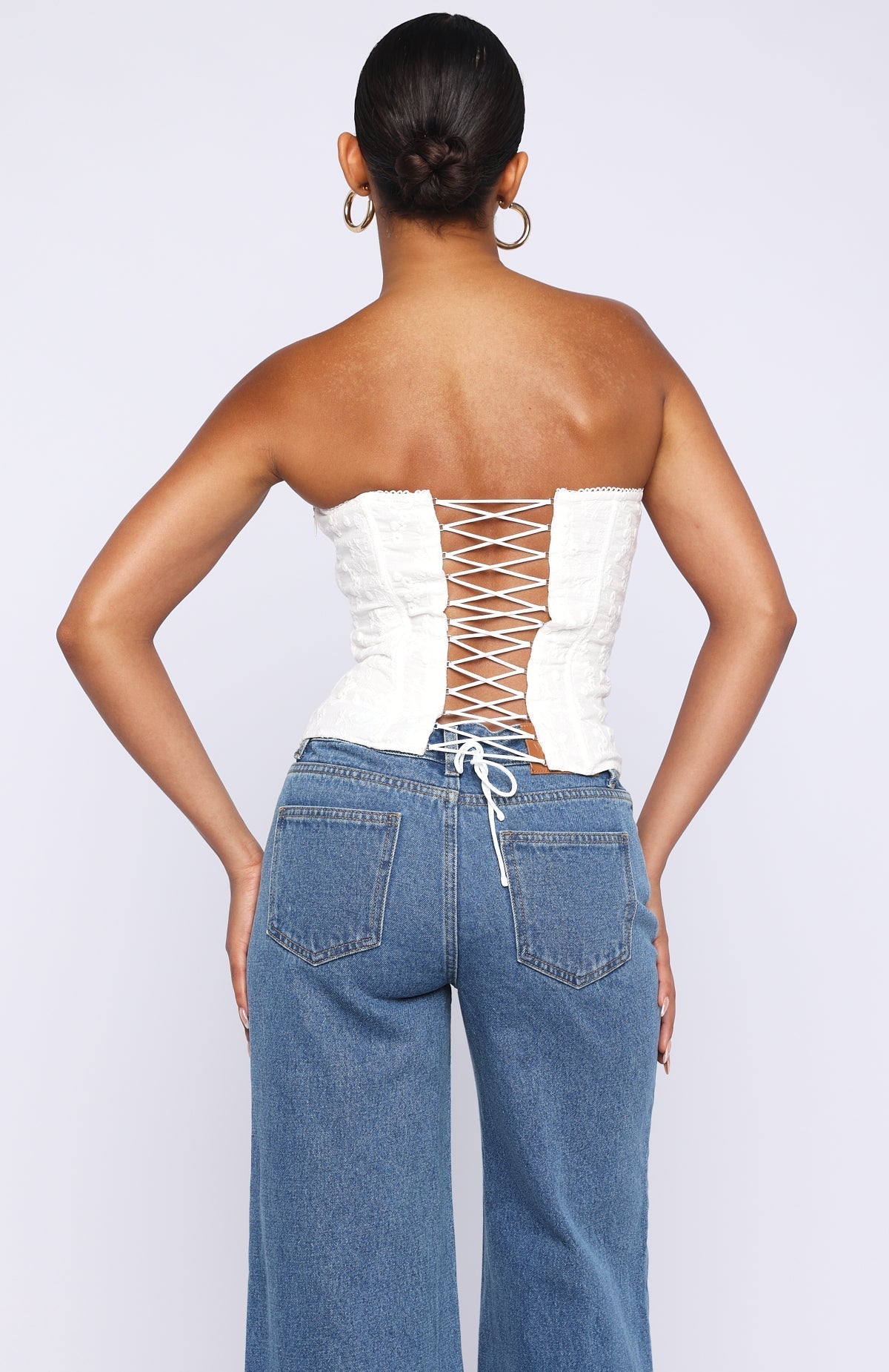 Snowdrop Bustier sans bretelles Blanc